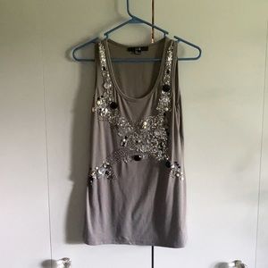 Gray Sequin Top